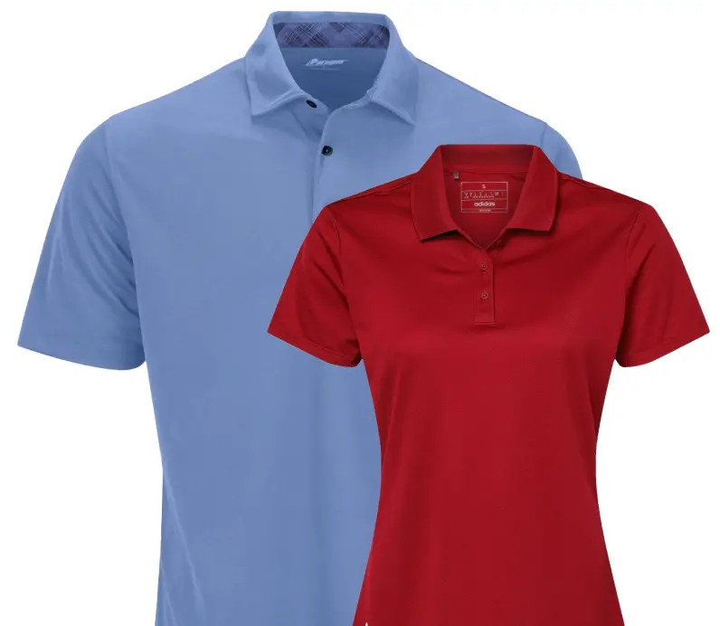 Blue and red polo shirt
