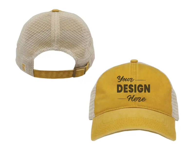 Yellow color trucker hat