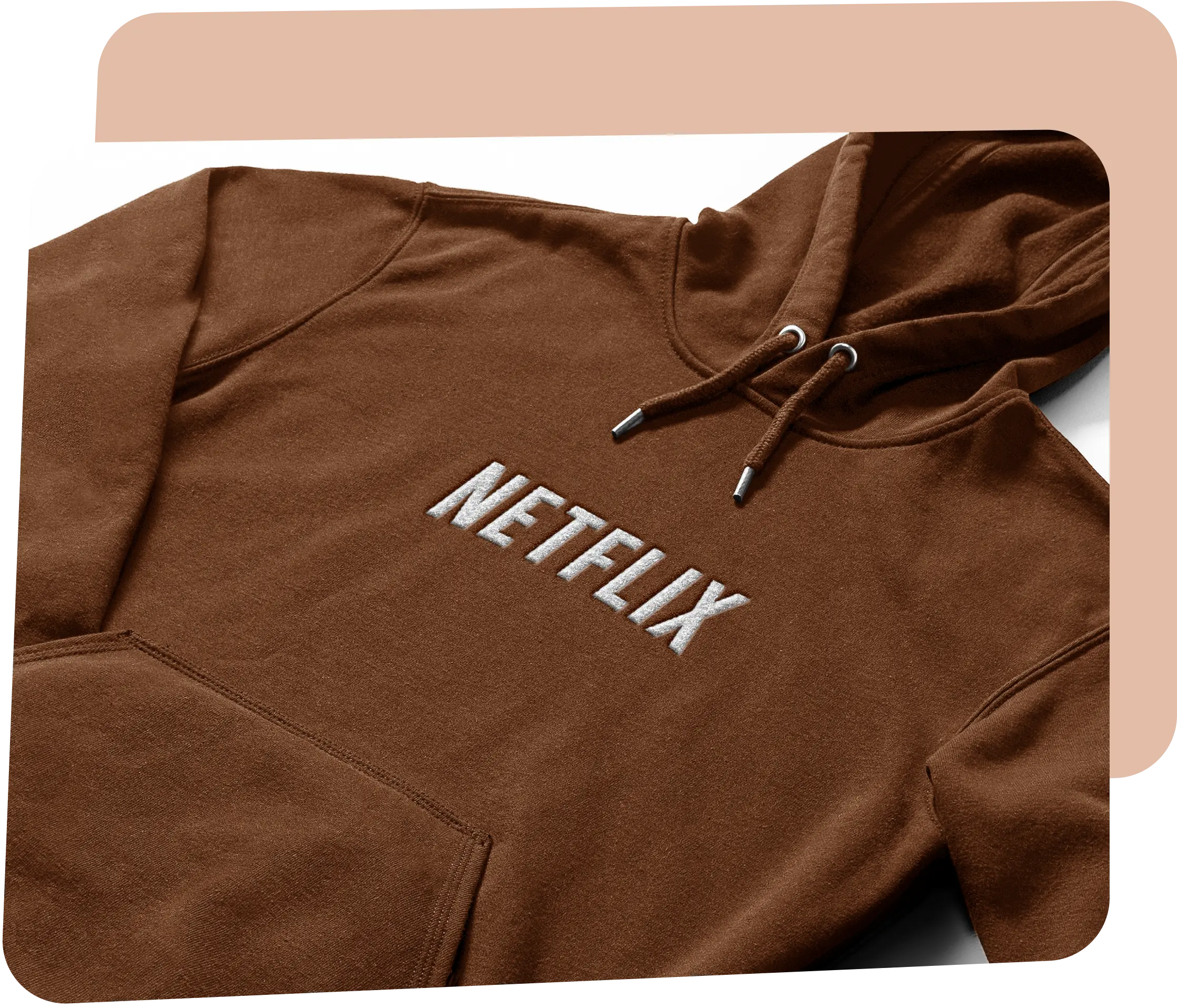 Brown hoodie with netflix print